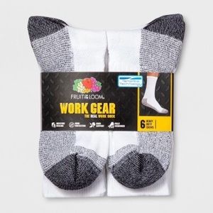 Men’s Fruit of The Loom Work Gear Socks Bundle Shoe Size 6-12